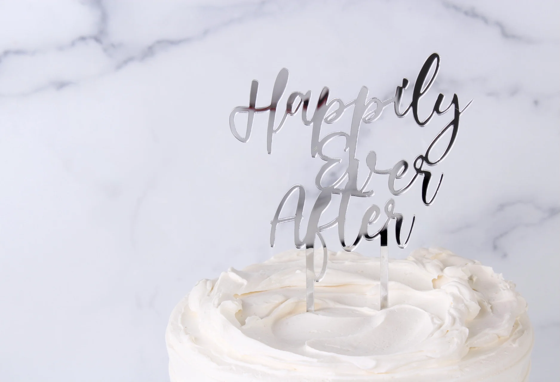 Happily Ever After Acrylic Cake Topper - Image 3