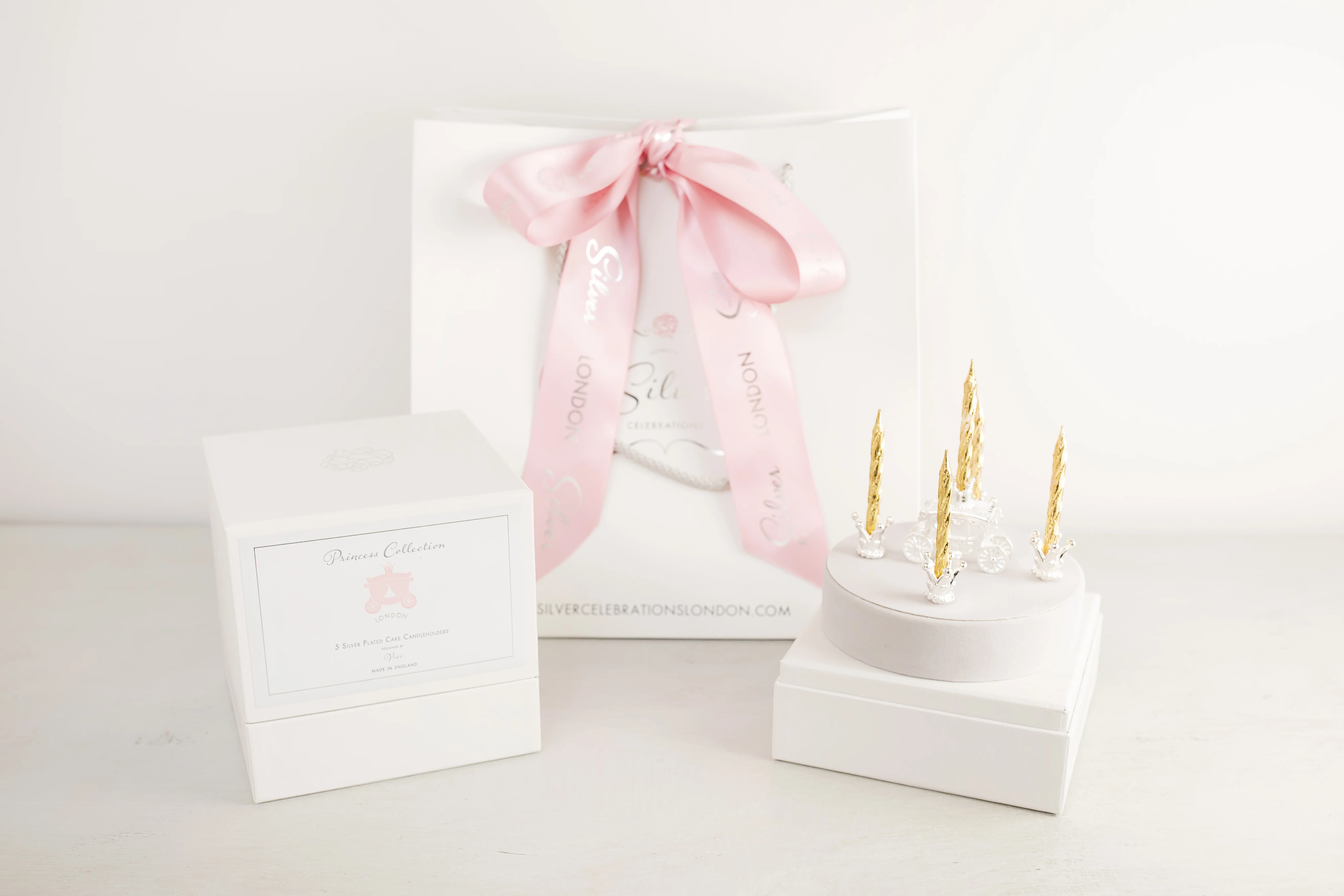 Silver Celebration Candle Holders Princess Carriage Collection - Image 3