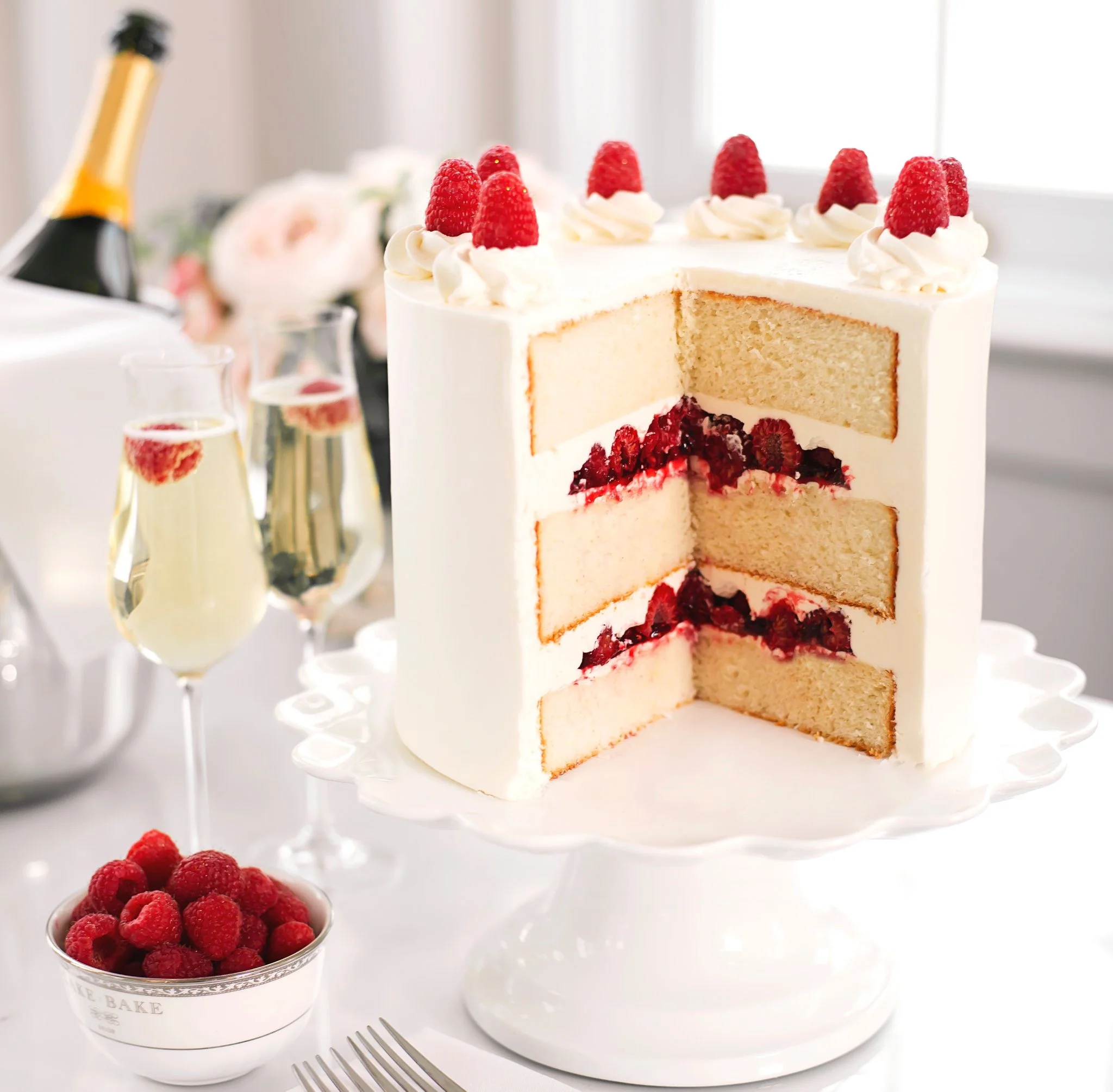Raspberry Champagne Cake - Image 6