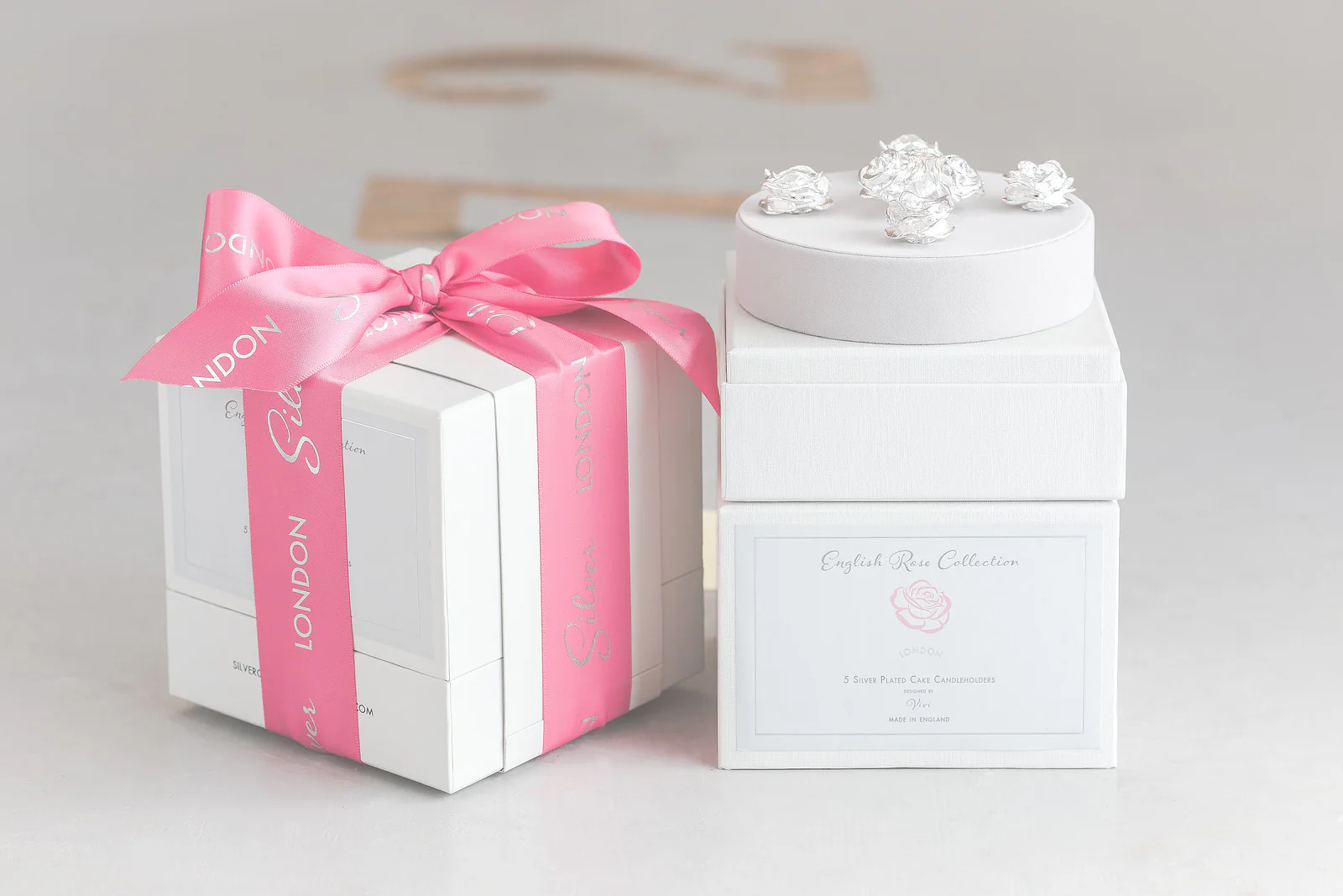 Silver Celebration Candle Holders Rose Bouquet Collection - Image 8