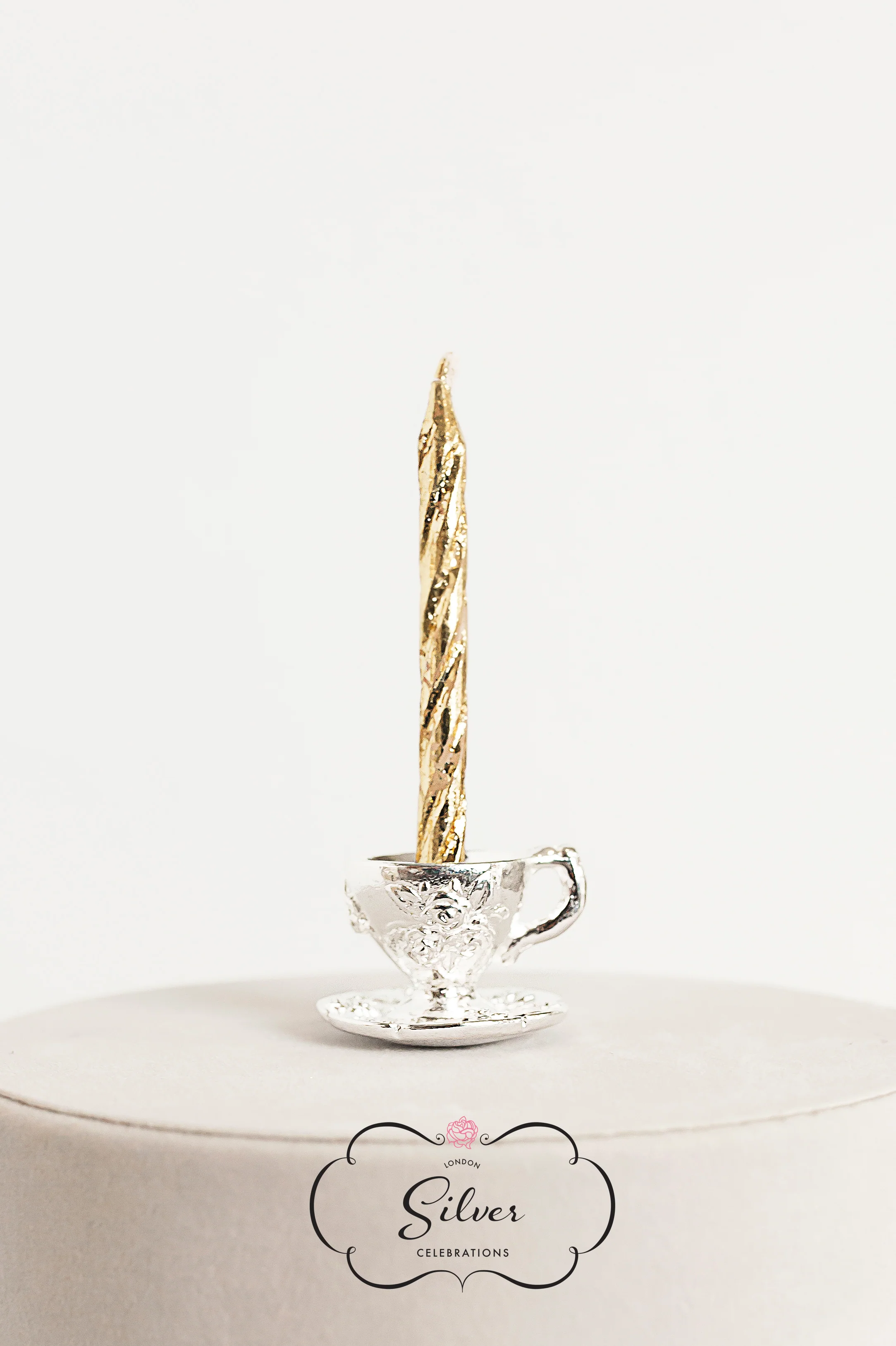 Silver Celebration Candle Holders Tea Set Collection - Image 4