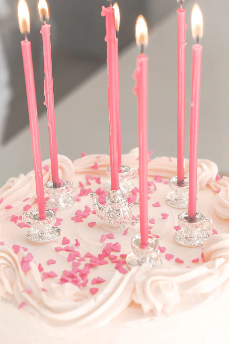 Silver Celebration Candle Holders Tea Set Collection - Image 5