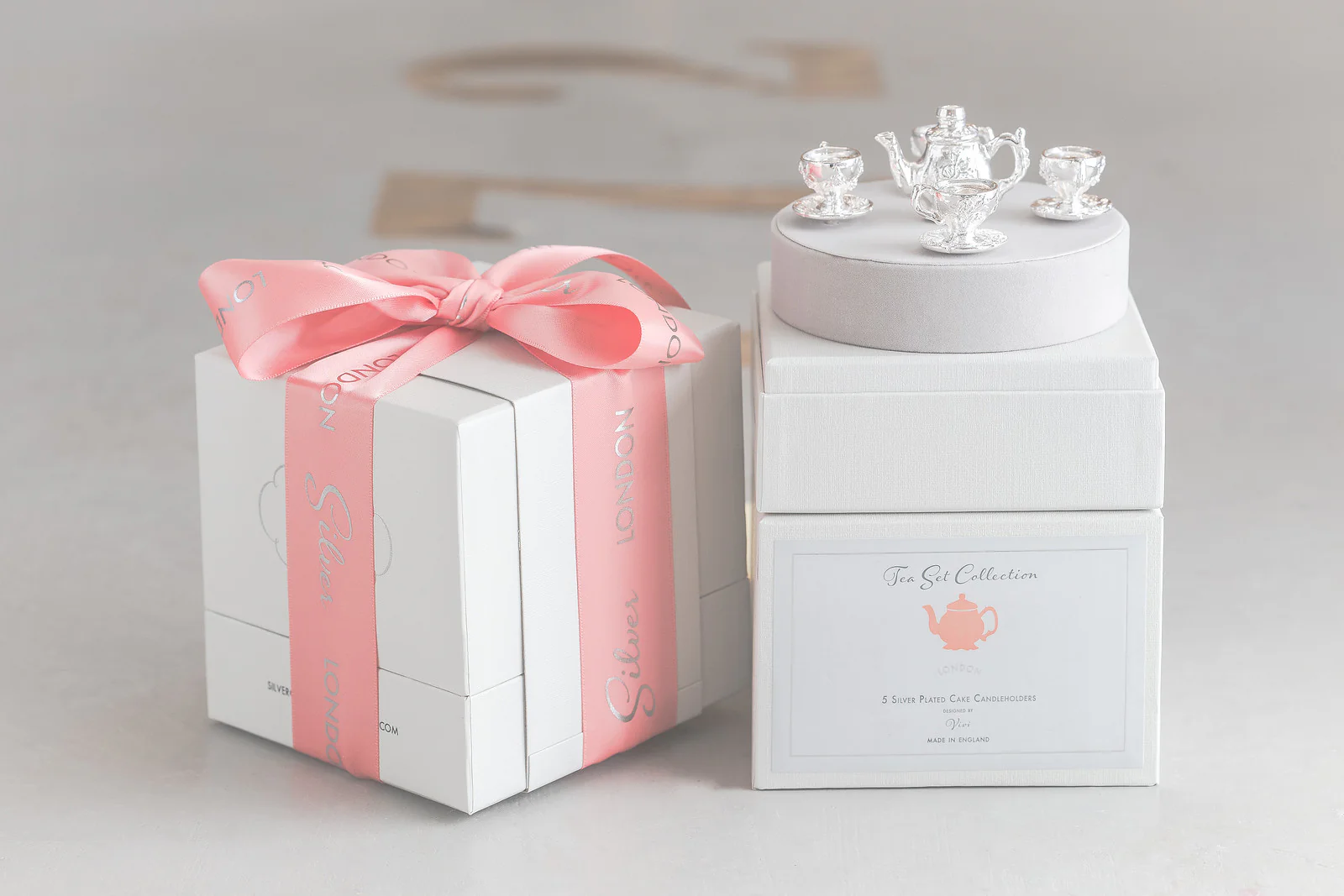 Silver Celebration Candle Holders Tea Set Collection - Image 7