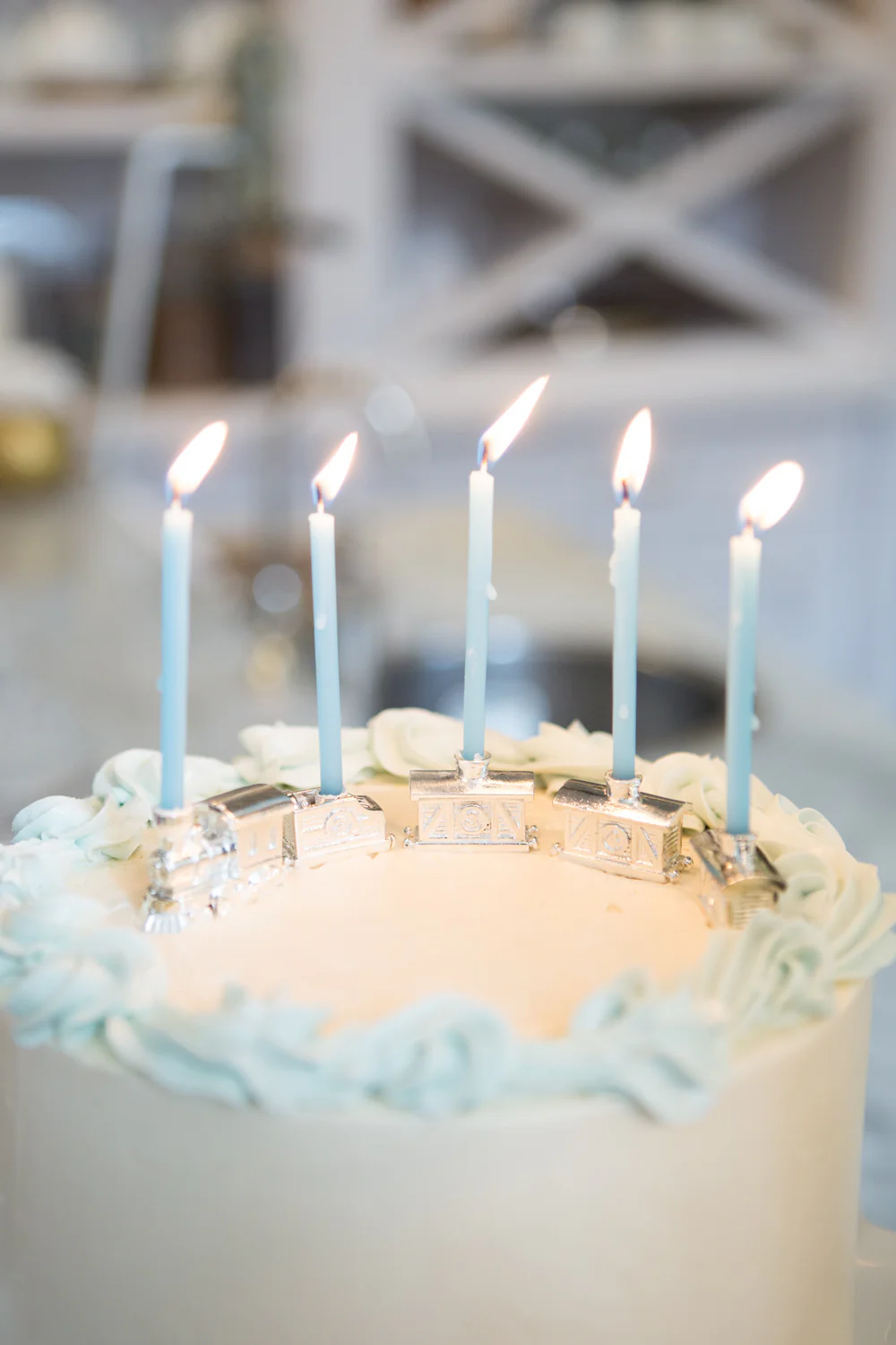 Silver Celebration Candle Holders Train Car Collection - Image 3